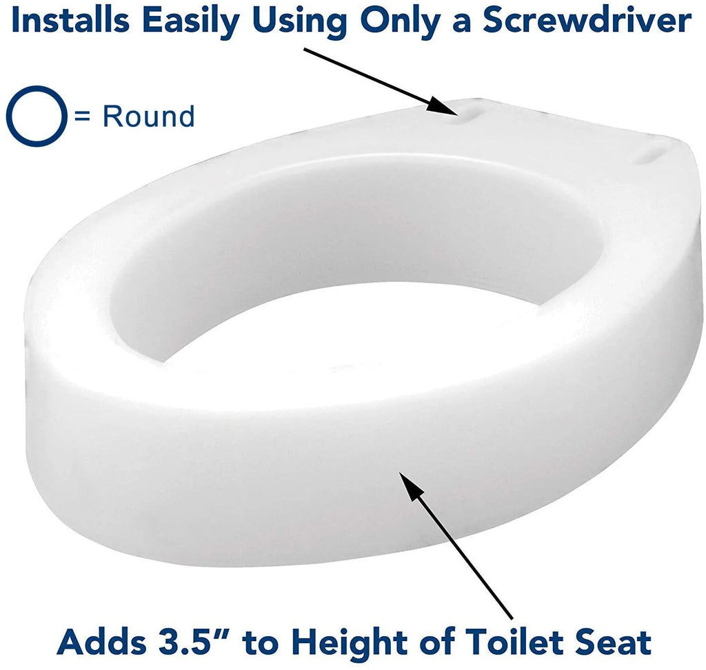 Raised Toilet Seat, White, 300 lb Capacity G630