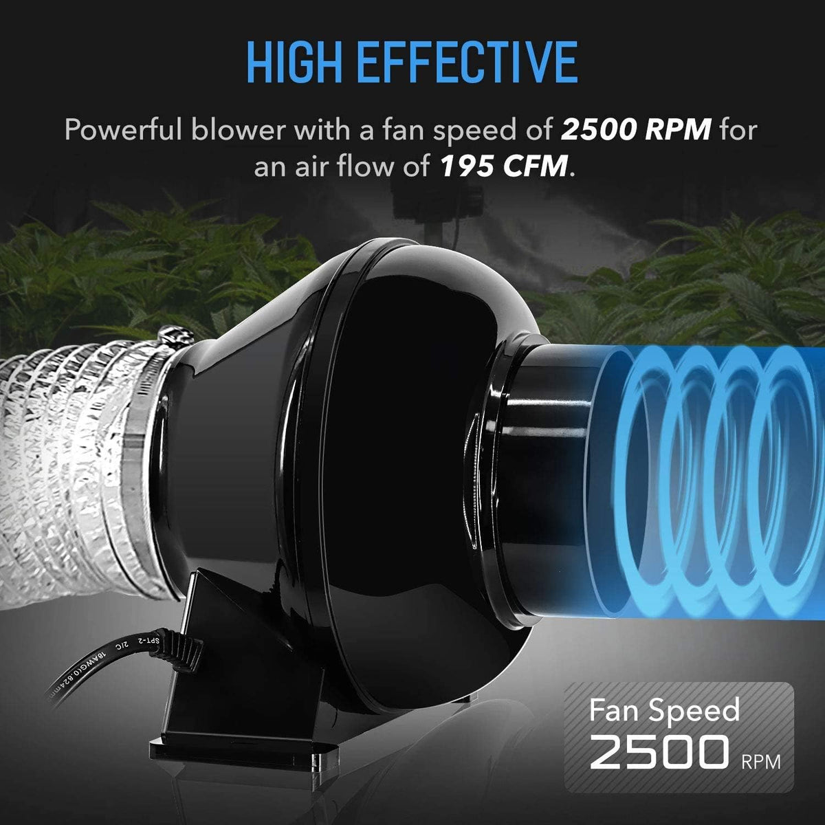 4 Inch 195 CFM Inline Fan Carbon Filter Ducting Ventilation Kit J717566