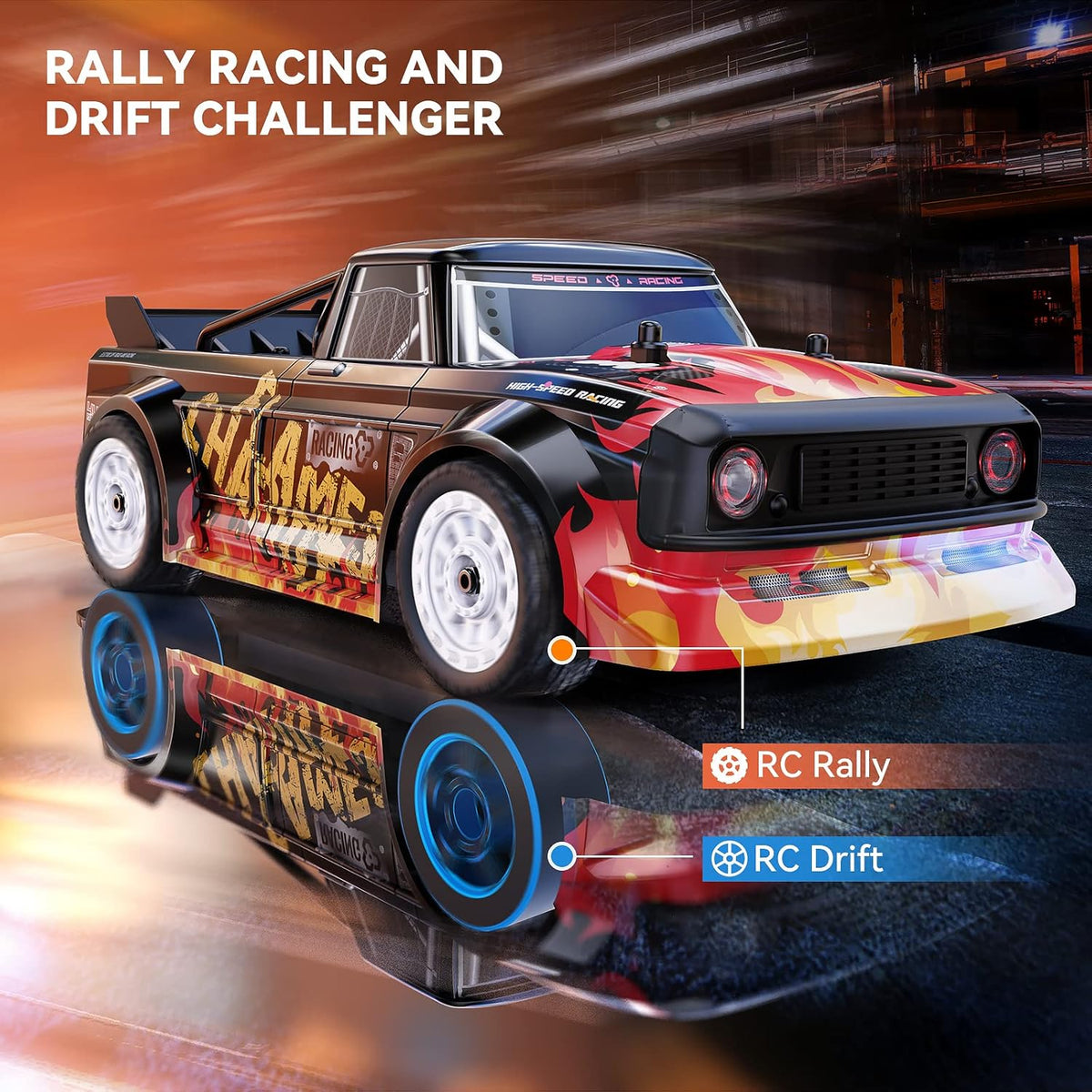 High Speed 4WD Remote Control Rally Car with 2 Batteries V196