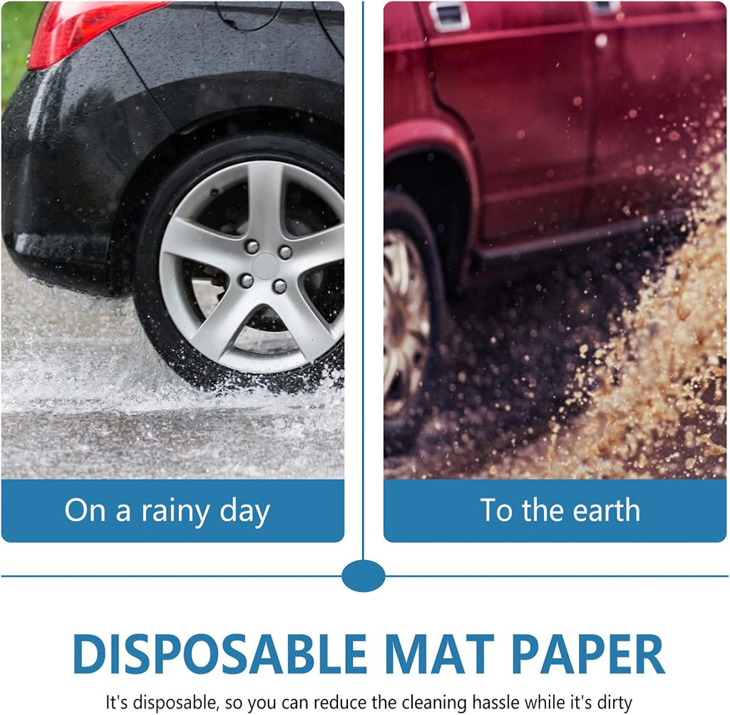 50Pcs Disposable Paper Auto Floor Mats L3552