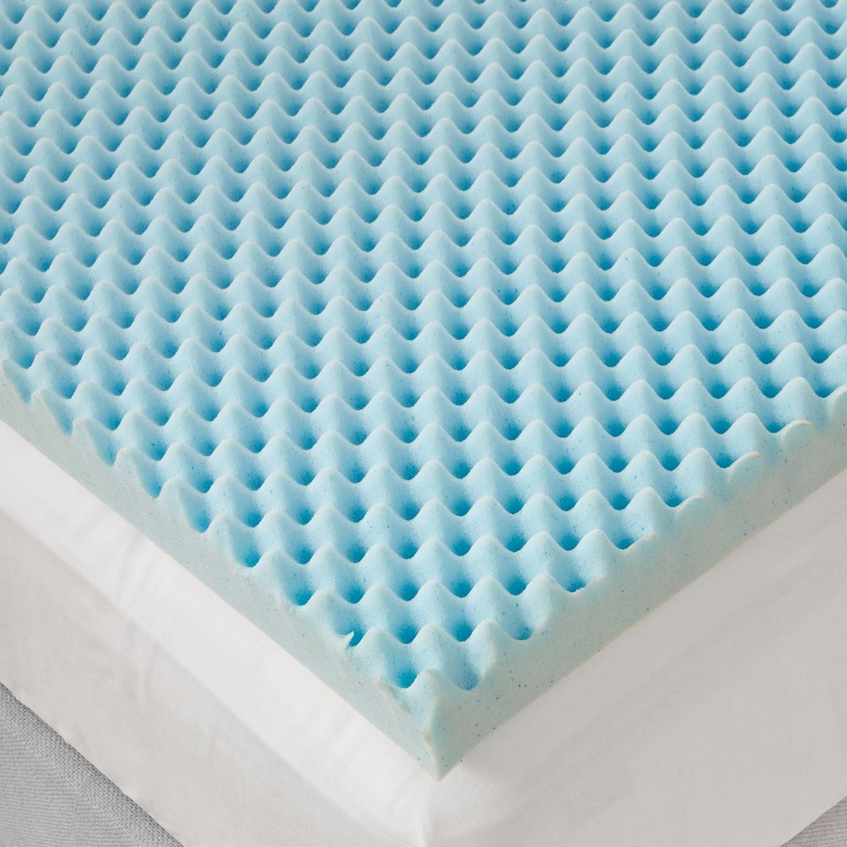 3-Inch Gel Memory Foam Topper Blue Cal King Q583