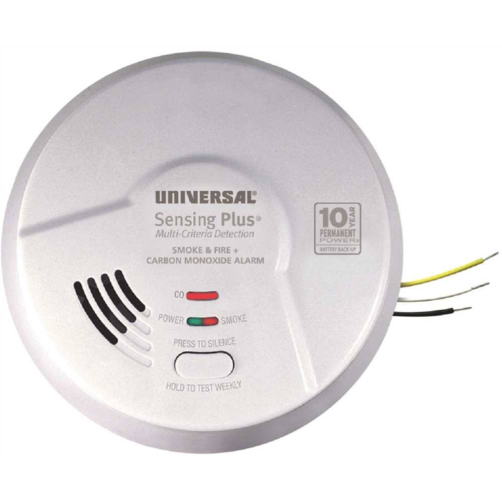 3-in-1 Hardwired Smoke Fire & CO Alarm Detector L5323