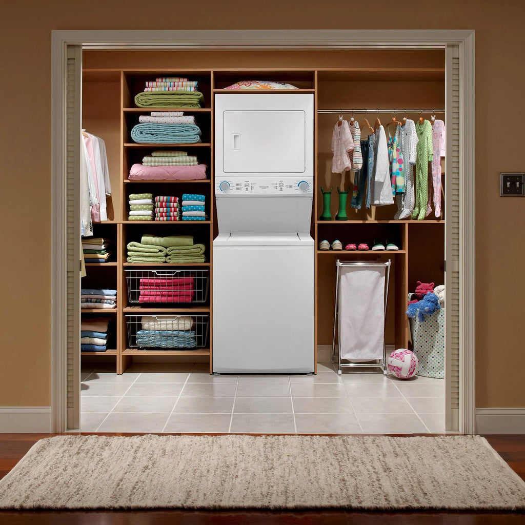 White Electric 4.5 Cu. Ft. Washer and 5.5 Cu. Ft. Dryer Laundry Centre T1070