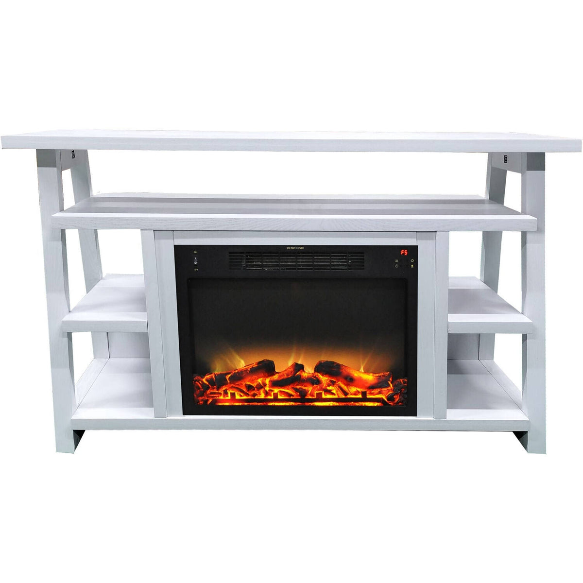 32-in. Electric Fireplace Mantel with Log Insert G224