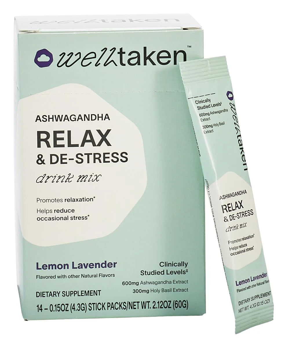 Ashwagandha Relax & De-Stress Powder Lemon Lavender 14ct K66622