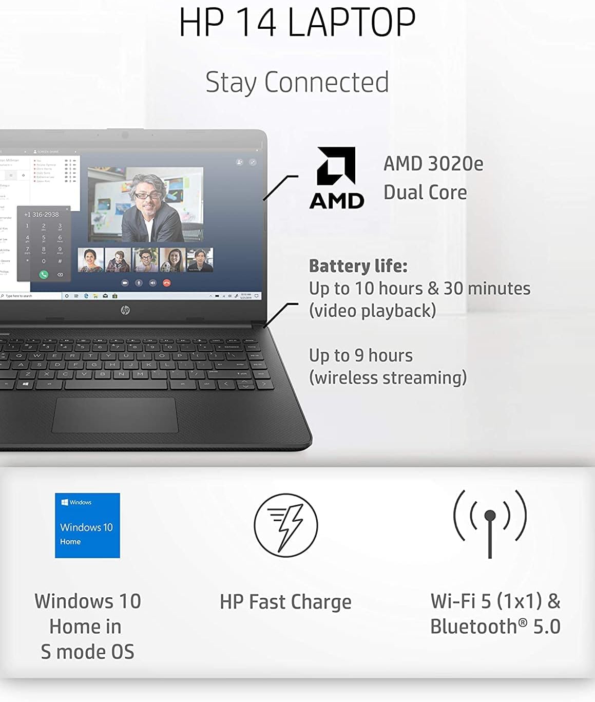 14" Touchscreen Ultra Light Laptop, 8GB RAM, 256GB SSD A3372