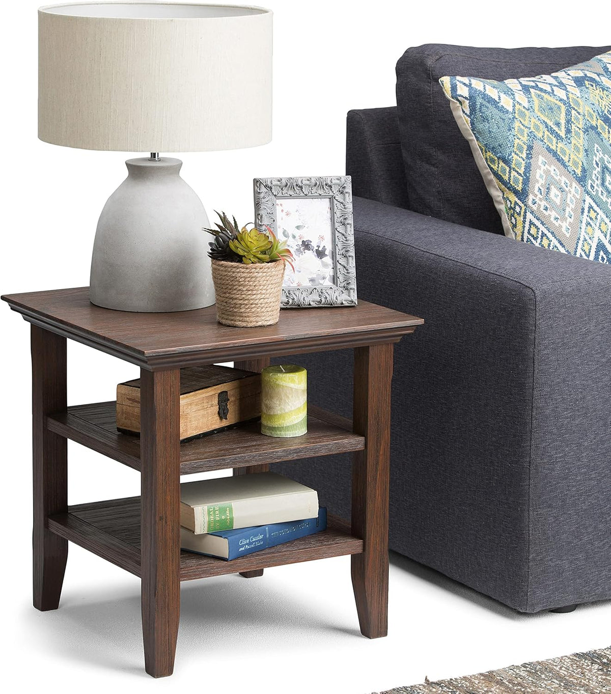 Farmhouse Brown End Table O616