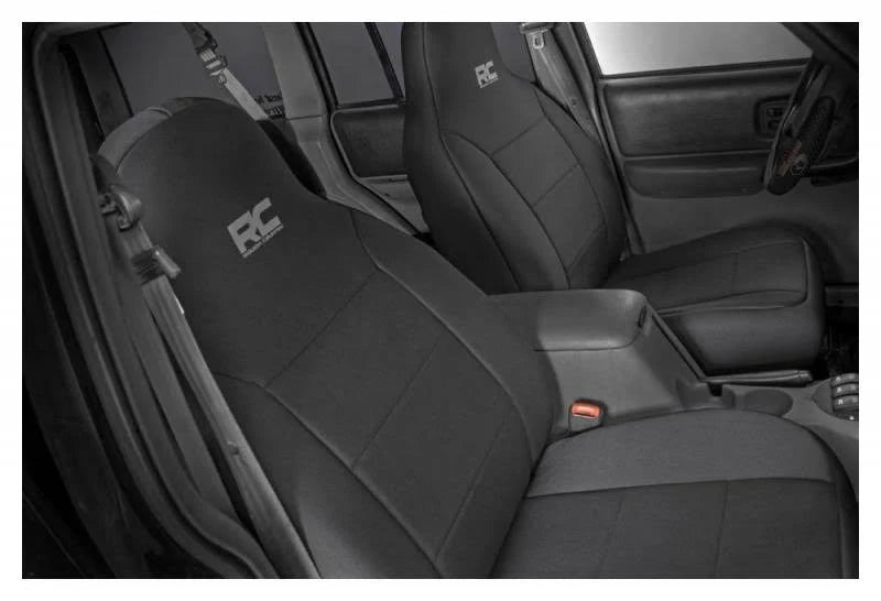 Black Neoprene Seat Cover Set V6141