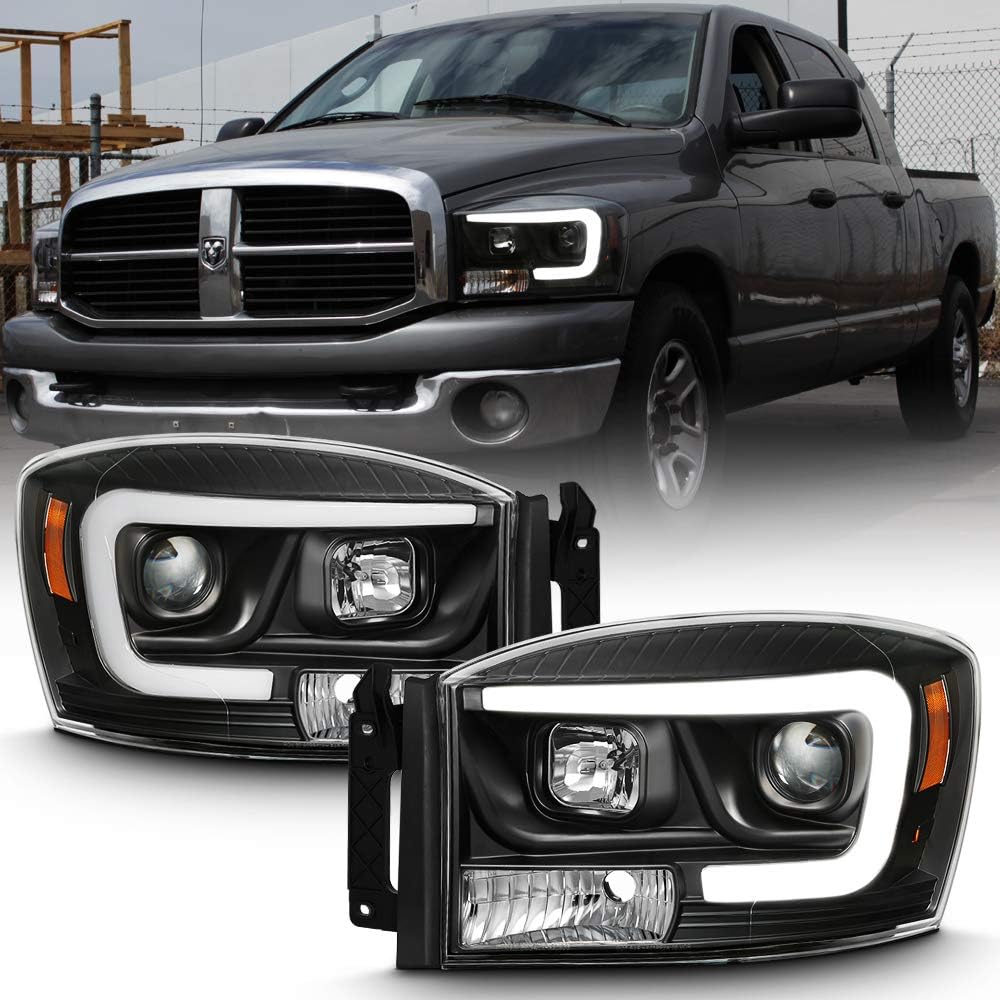 LED Tube Projector Headlights Headlamps Driver & Passenger Side T2091