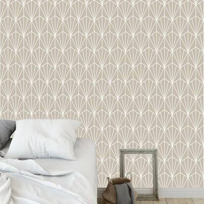 Beige Peel and Stick Wallpaper Panel J579457