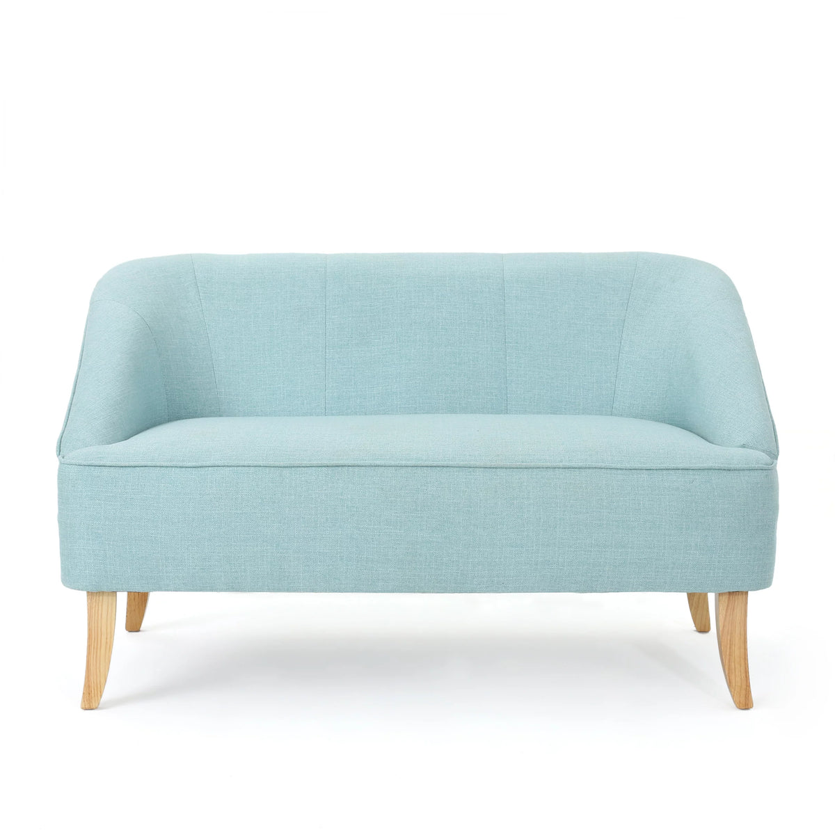 Light Blue Fabric Loveseat I27322