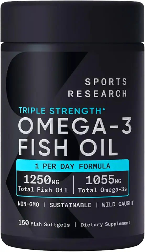 Triple Strength Omega-3 Fish Oil 150 Softgels W4605