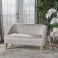 Light Blue Fabric Loveseat I27322