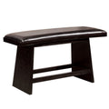 Faux Leather Padded Dining Bench in Black P737