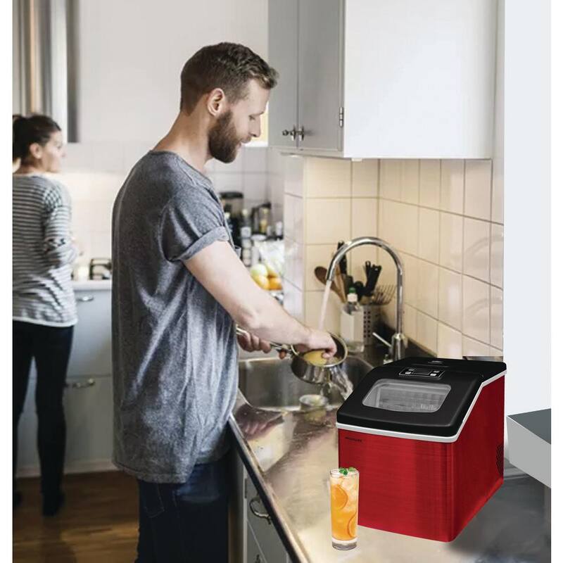 Red Freestanding Ice Maker R930
