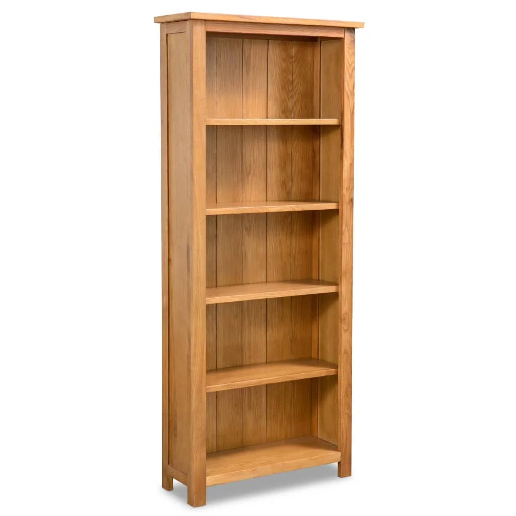 5-Tier Solid Oak Wood Bookcase U38770