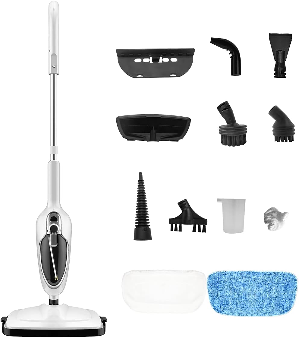 Steam Mop with 2 Pads, 20ft Power Cord, 1200W, 300ml Water Capacity Z5936