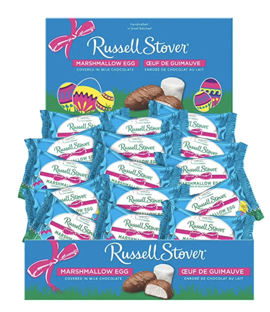 Marshmallow & Milk Chocolate Easter Eggs, 36 individually wrapped, 28g each D140