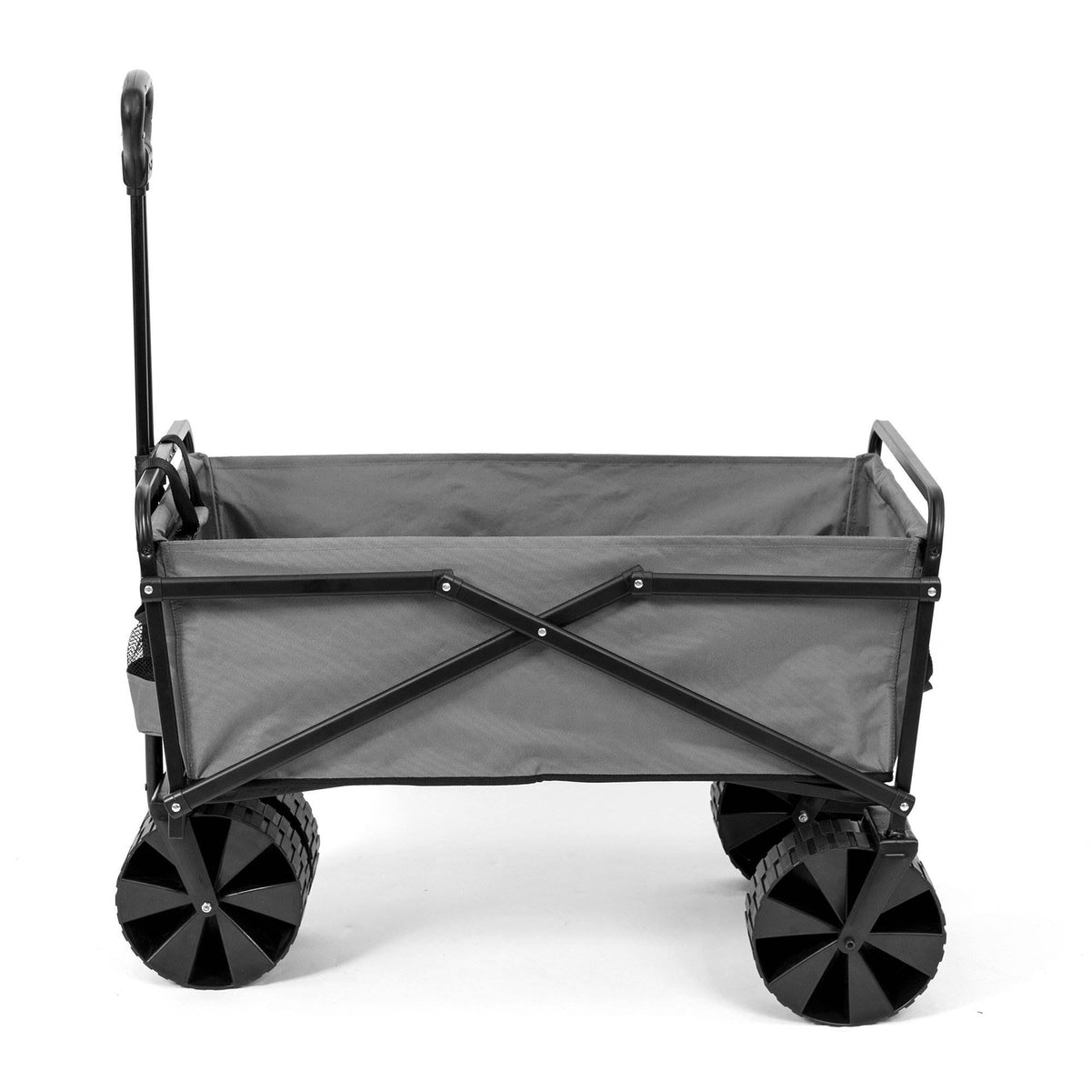 Gray Collapsible Steel Frame Utility Beach Wagon Cart D7183