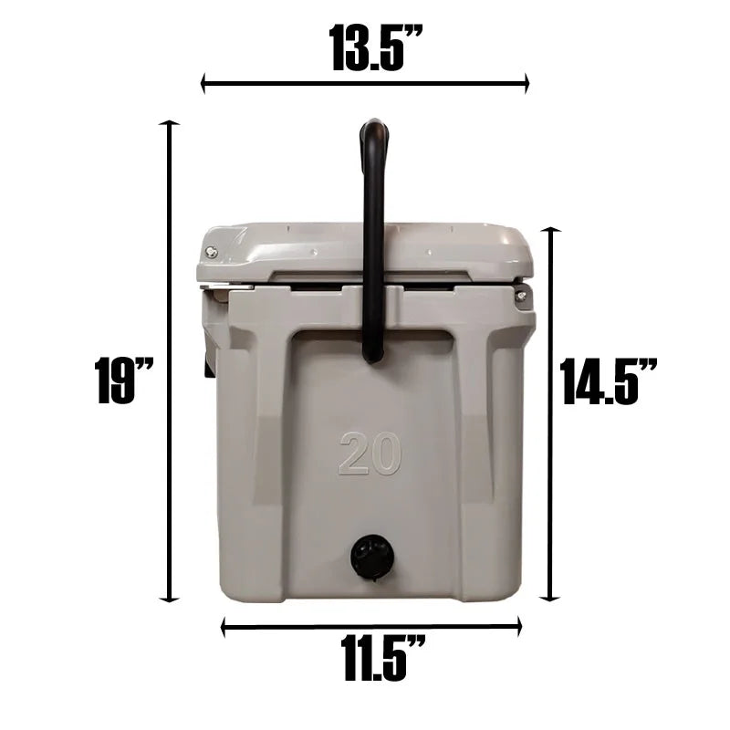20 Quart Roto Molded Hard Sided Cooler Sand (Tan) B50871