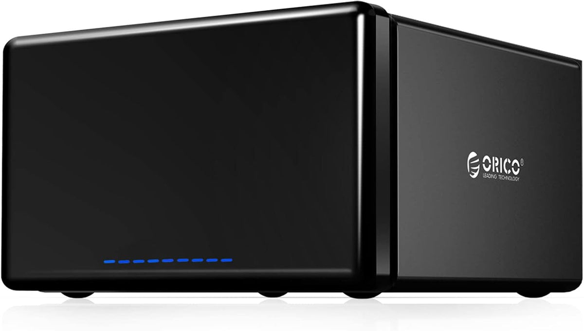 8 Bay External Hard Drive Enclosure Magnetic Aluminum Type C to SATA for 3.5inch HDD Tool Free Storage Case B4864