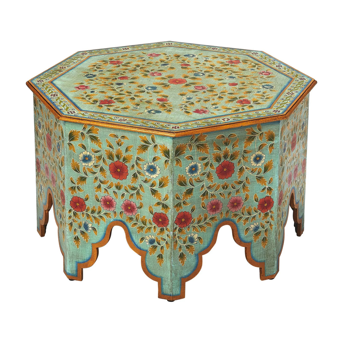Hand Painted Coffee Table in Espresso B683881