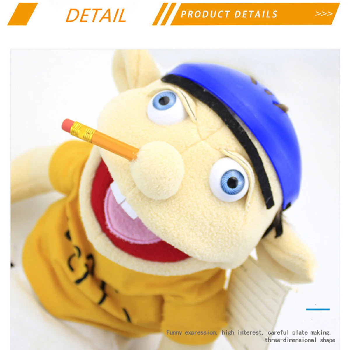 Jeffy Puppet Plush Toy, 24 Inches Hand Puppet C35649