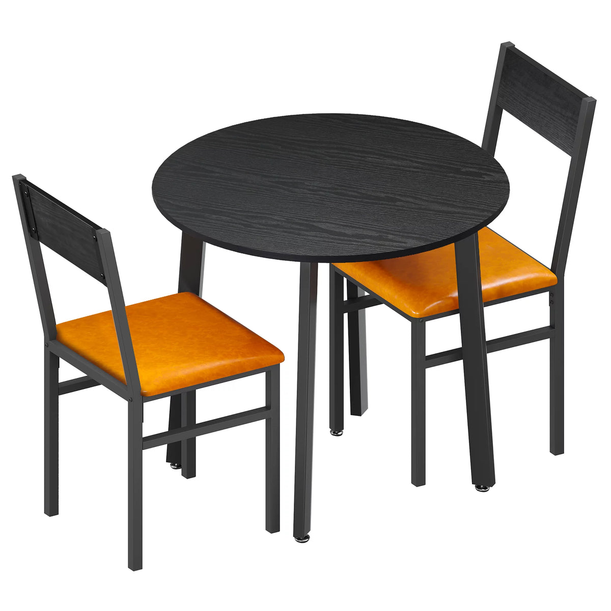 Round Dining Table Set with 2 Cushioned Chairs U396838