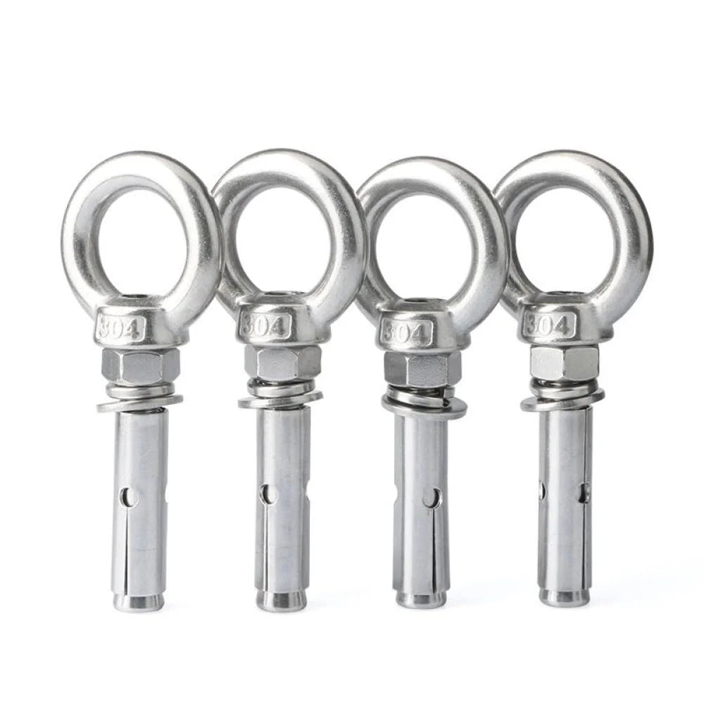 304 Stainless Steel Lifting Eye Bolt M10x70mm 2pcs Y12157