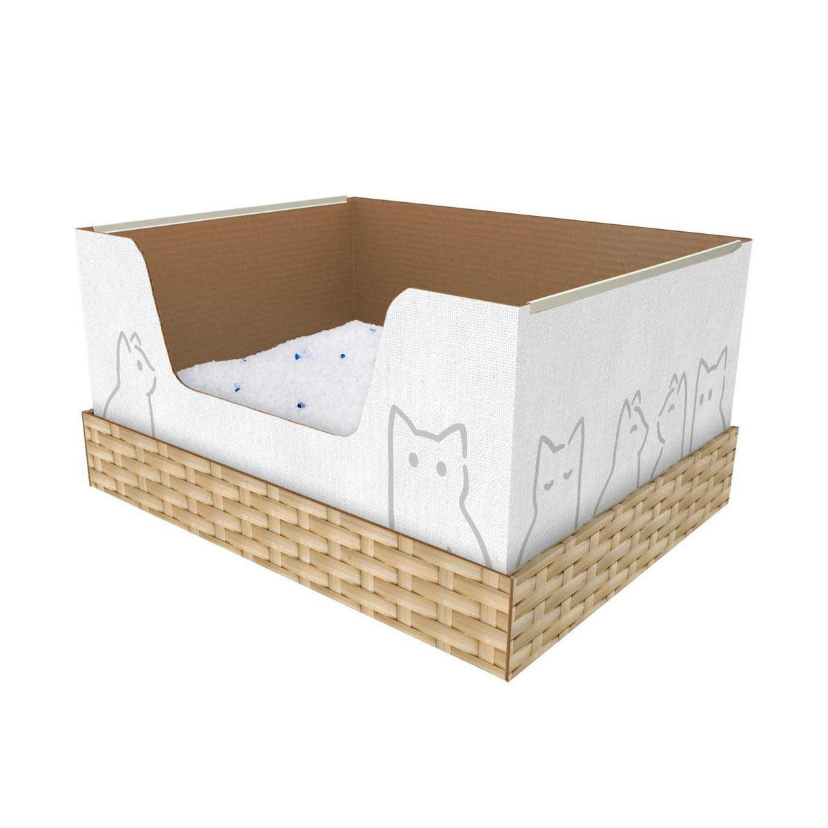 Silica Litter with Disposable Cat Litter Box V996054