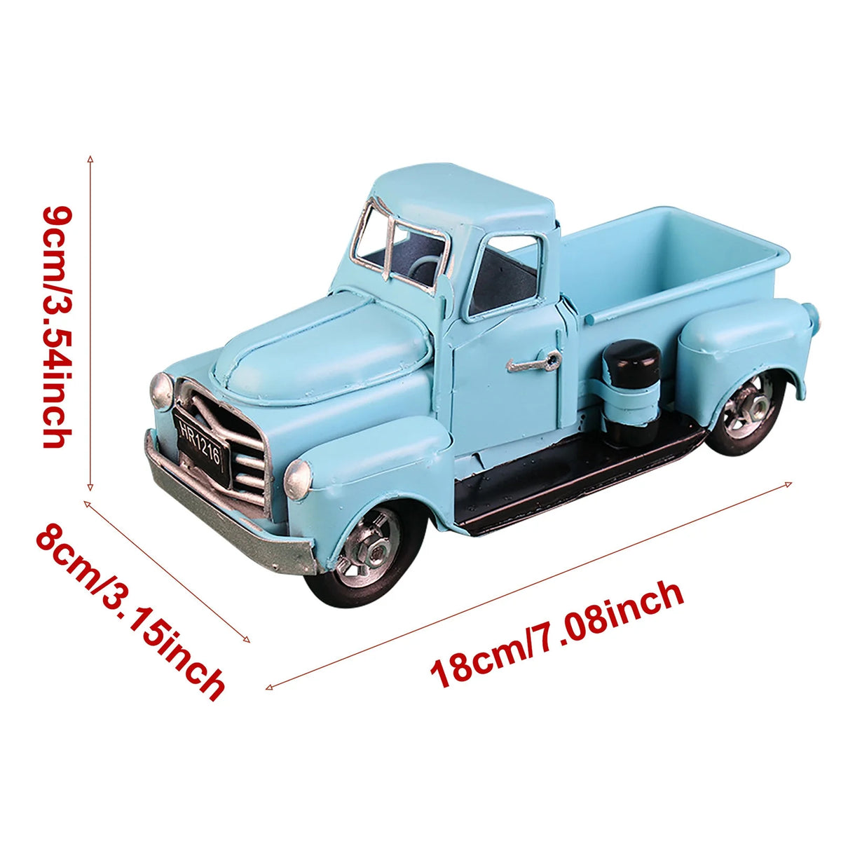 Vintage Red Metal Truck Desktop Decoration F6236