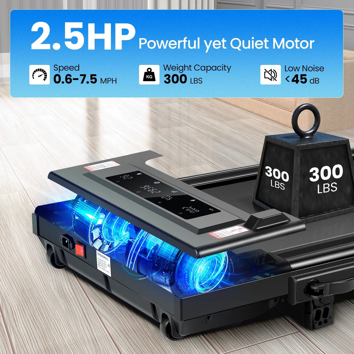 4 in 1 Under Desk Treadmill with 2.5HP Motor T234558