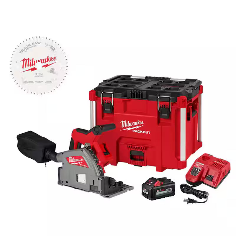 18V Brushless Cordless 6-1/2 in. Plunge Track Saw Combo Kit Z140