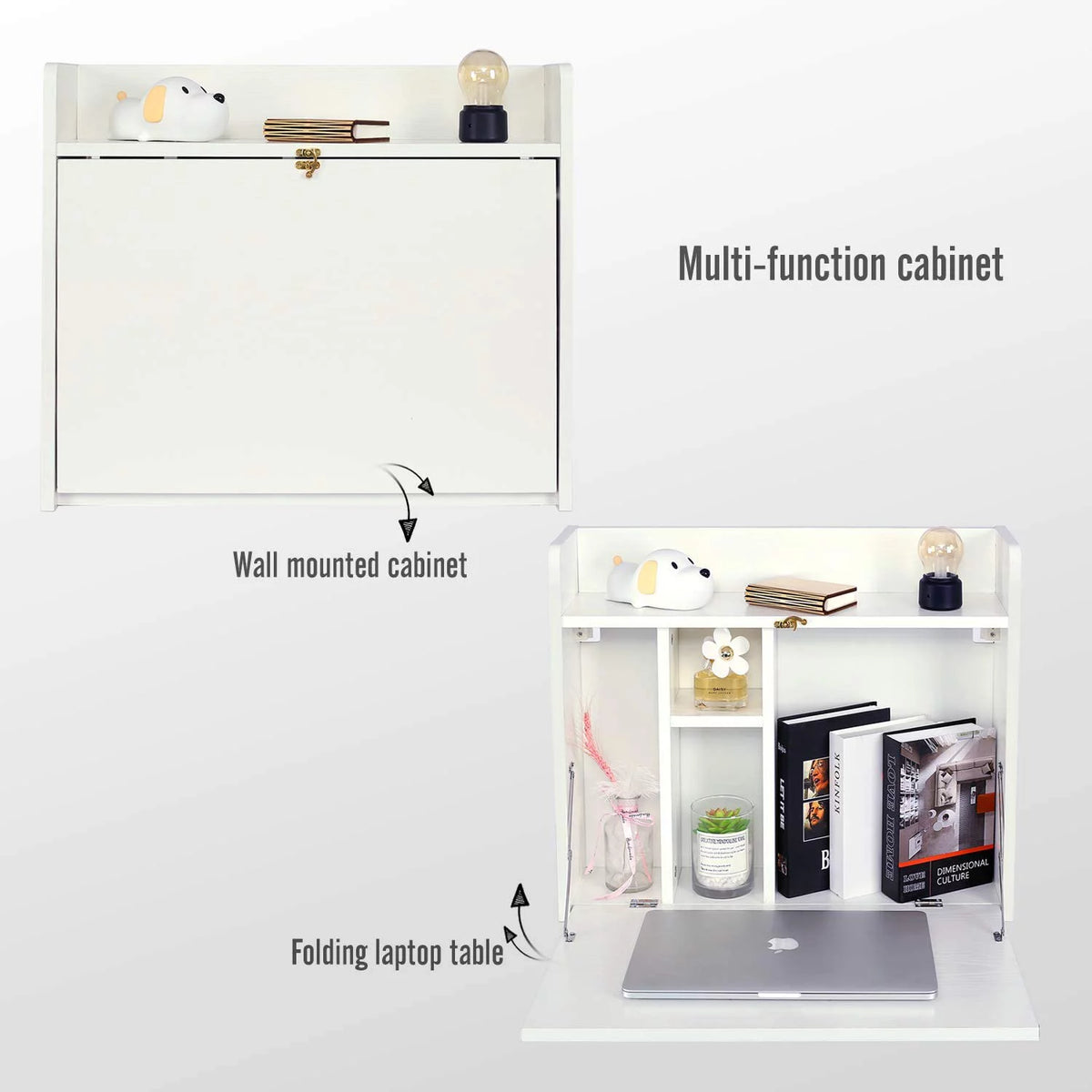 Wall Mounted Computer Desk White T848