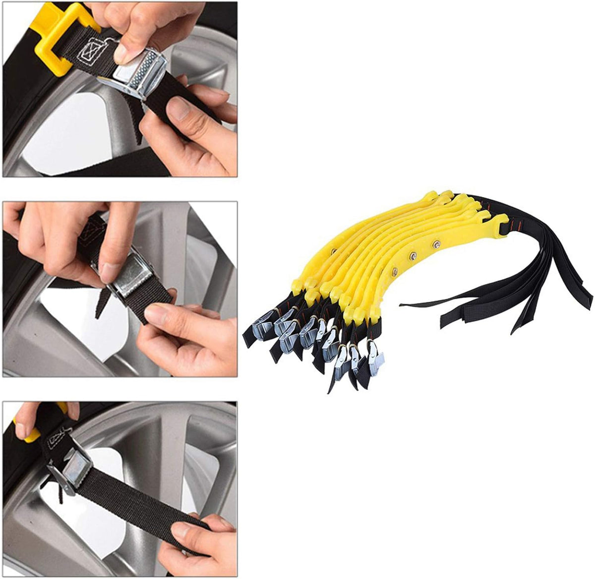 10pcs 185-225mm Universal Tire Anti-skid Belt Snow Chains for Car Truck SUV I247