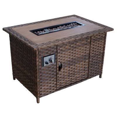 Brown Aluminum Fire Pit Table D99042