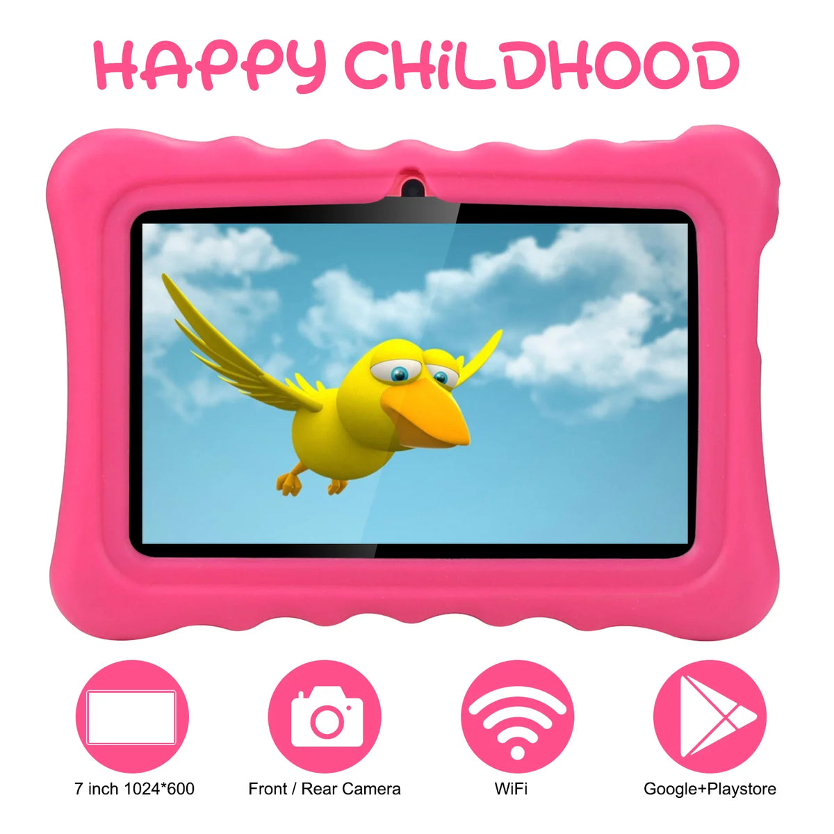 7” Android Kids Tablet WiFi Camera with Stand Case U9139