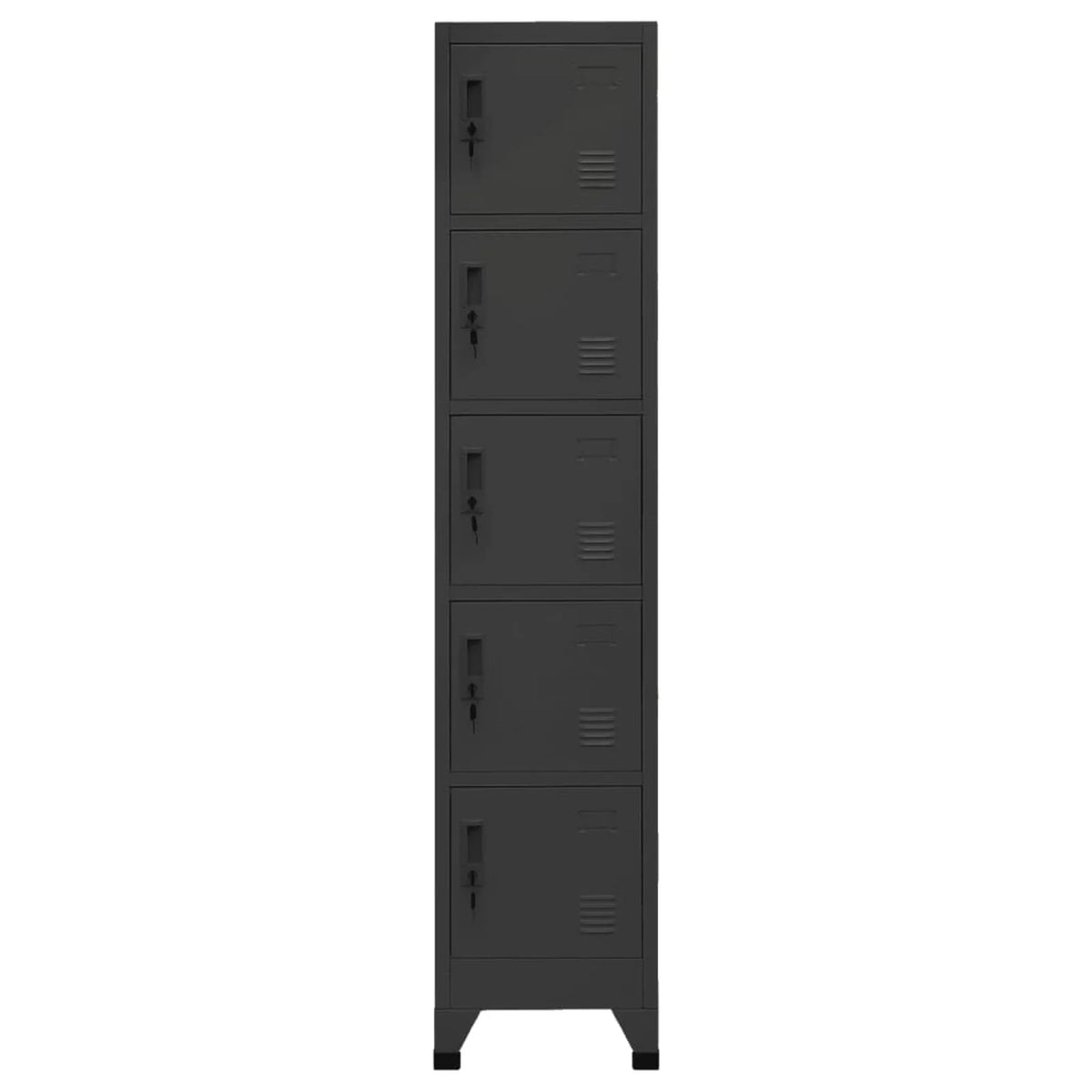 5 Lockable Doors Steel Locker Cabinet Q848644