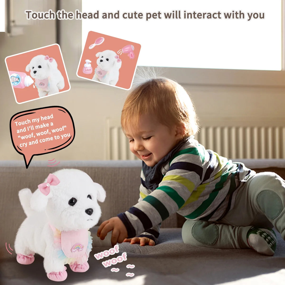 Interactive Plush Pet Dog with Remote Control Leash Z779