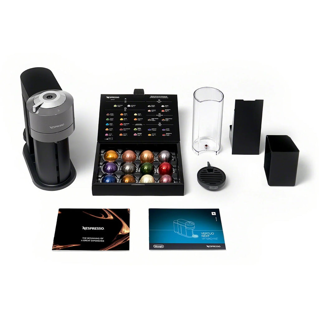 Chrome Coffee and Espresso Maker with Black Milk Frother H14717