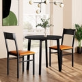 Round Dining Table Set with 2 Cushioned Chairs U396838