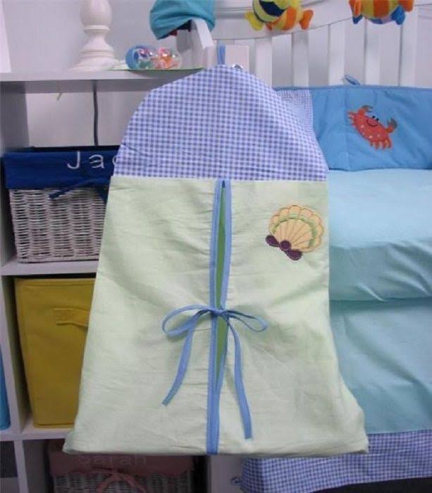 Dolphins Baby Crib Nursery Bedding Set 13 Pcs with Diaper Bag J235022