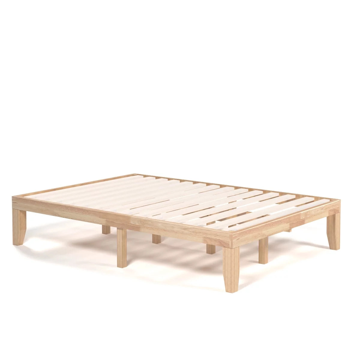 Full Size Wooden Bed Frame with Wood Slats H55771