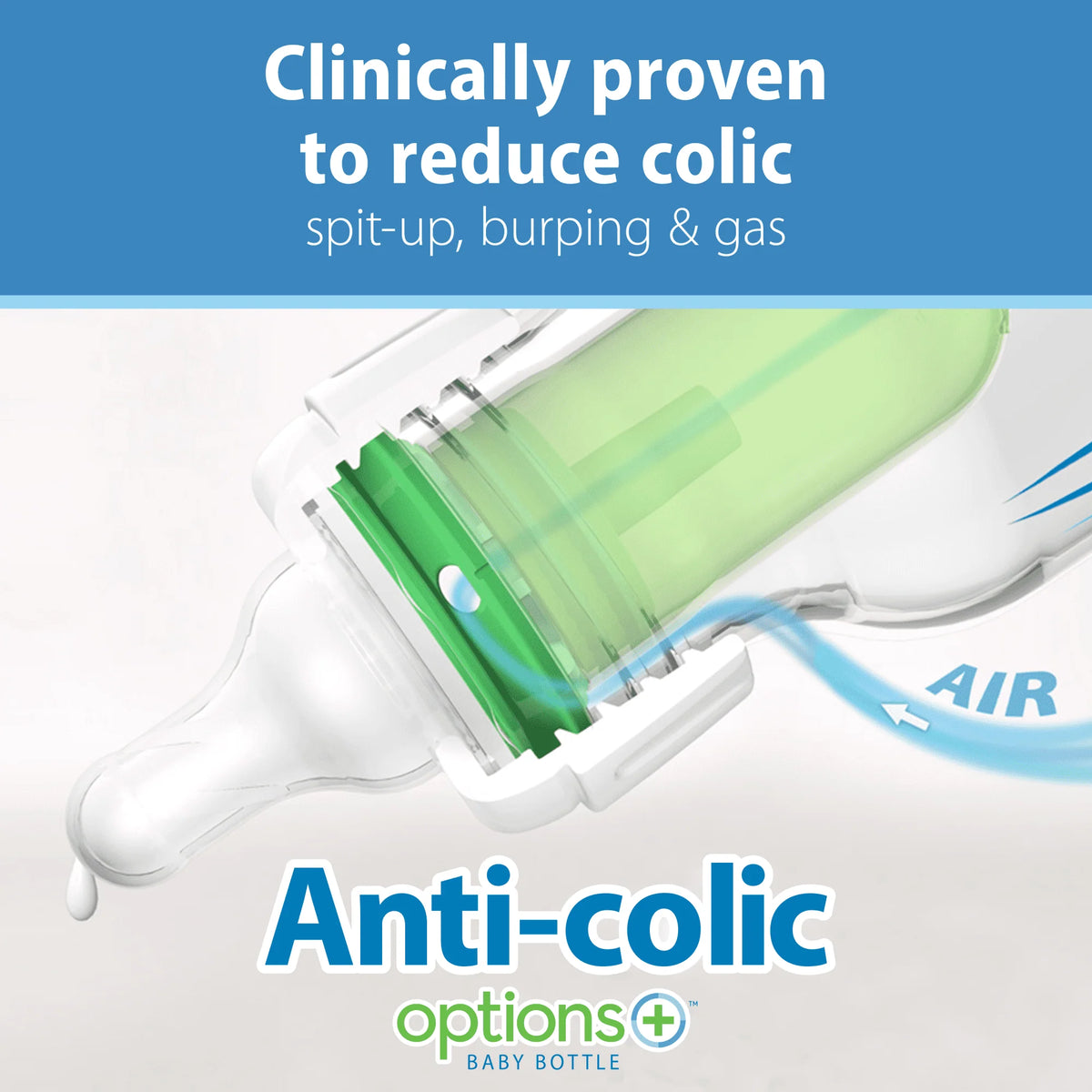 Narrow Anti-Colic Baby Bottle, 8oz, 3 Pack G278865