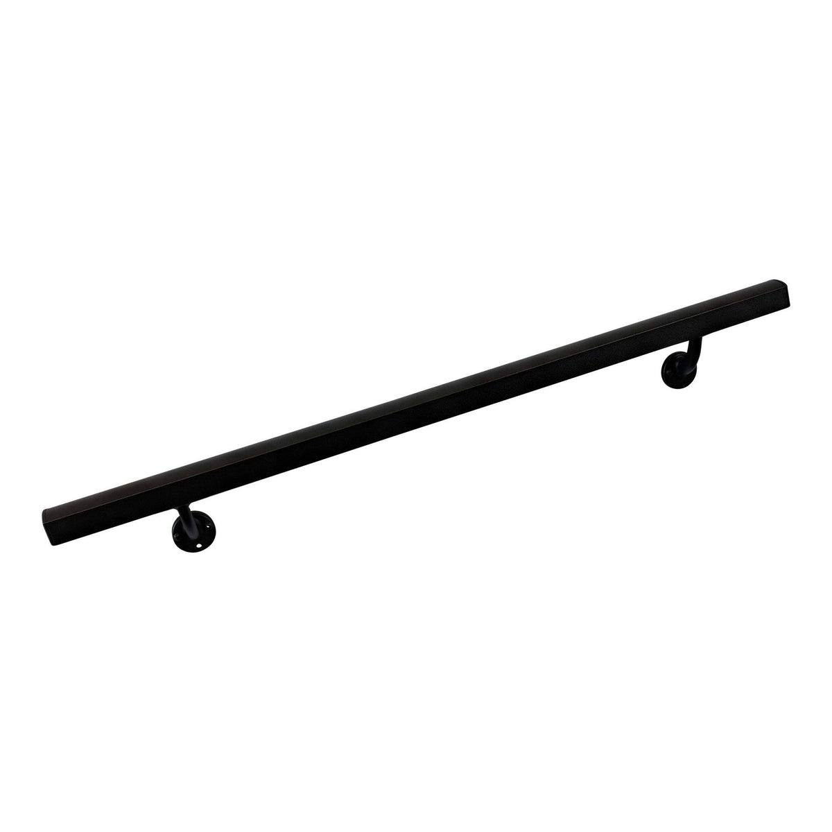 Aluminum Wall Handrail with Mounts 5' Length Black Sand E900913