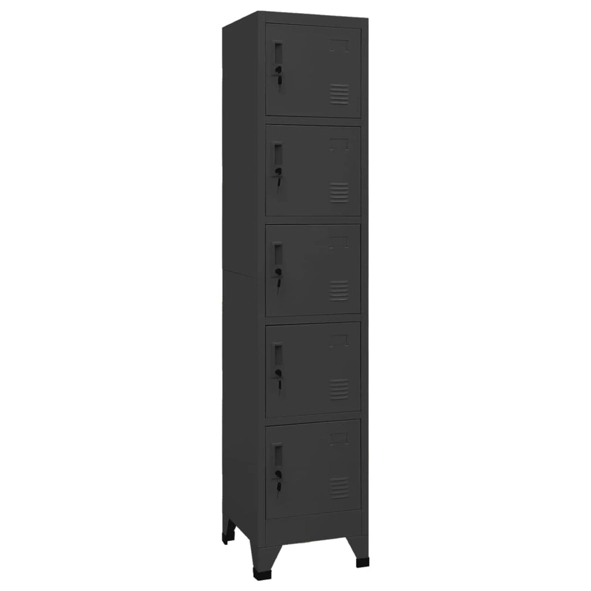 5 Lockable Doors Steel Locker Cabinet Q848644