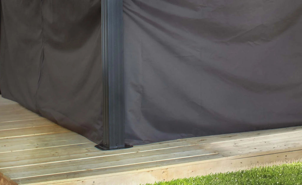 10 x 10 ft. Brown Polyester Curtains Z512317