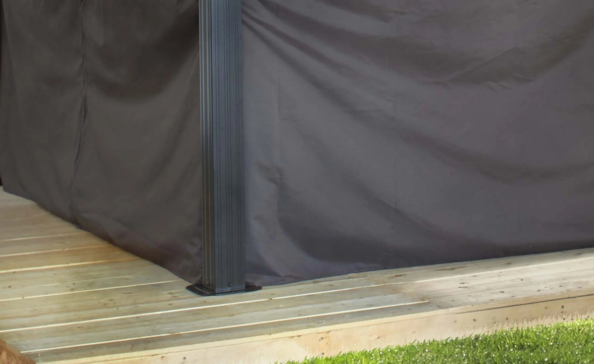10 x 10 ft. Brown Polyester Curtains Z512317