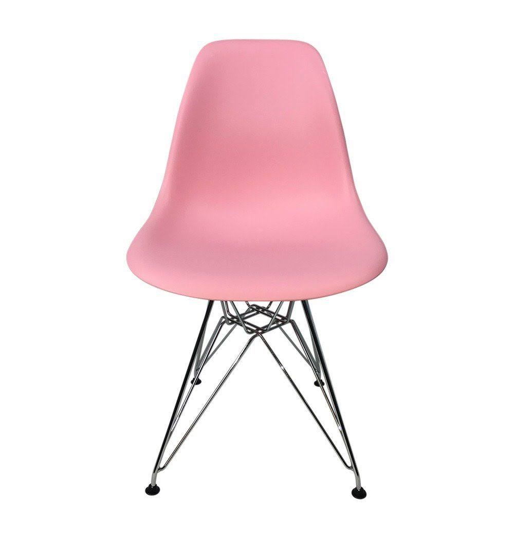Dark Pink PP Eiffel Chair with Metal Legs N33604