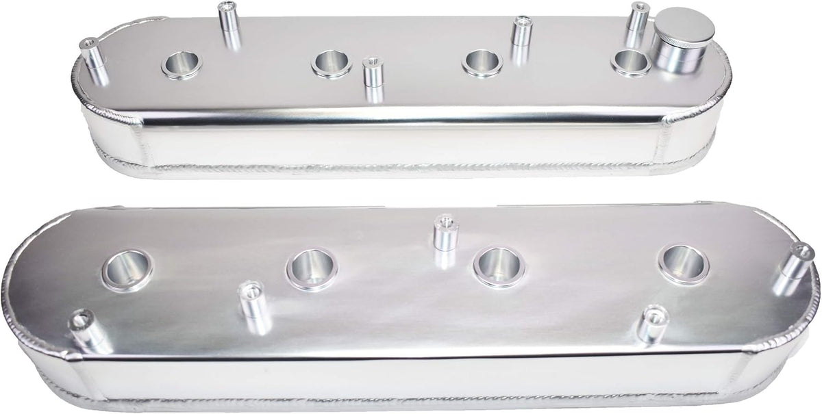 Clear Fabricated Aluminum Valve Covers with Coil Mounts G24456